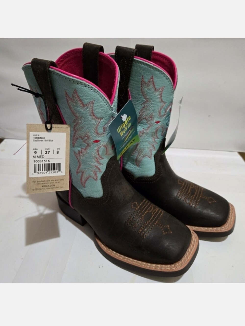 Ariat Tombstone Western Wide Square Toe Kids Boots‎